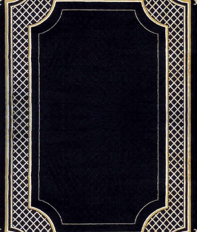 ART DECO A913 R SİYAH - GOLD BEYAZ EL DUGUMLU