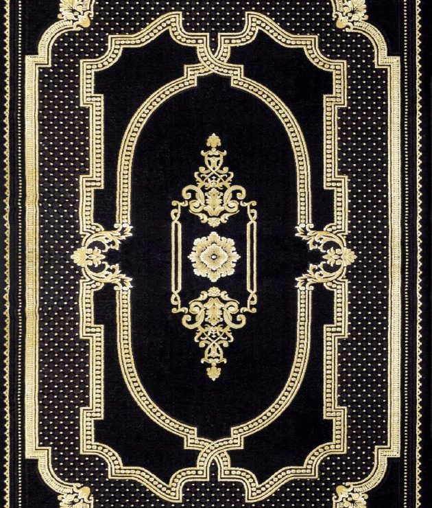 ART DECO A914 R SİYAH - GOLD BEYAZ EL DUGUMLU