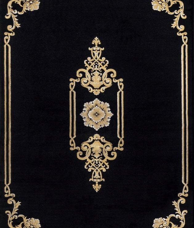 ART DECO A916 R SİYAH - GOLD BEYAZ EL DUGUMLU